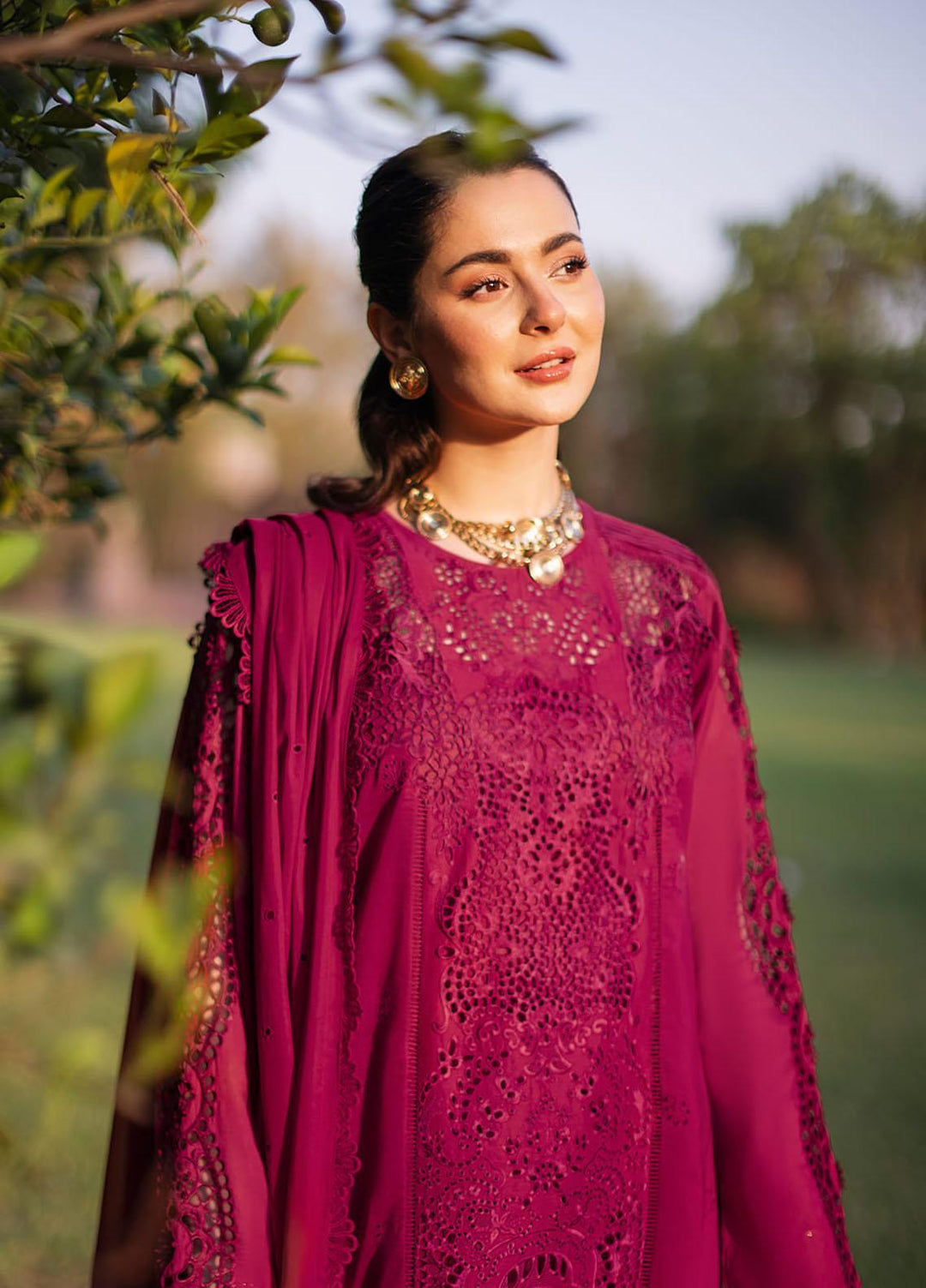 Manara - Dhanak 3-Piece Unstitched Embroidered Suit