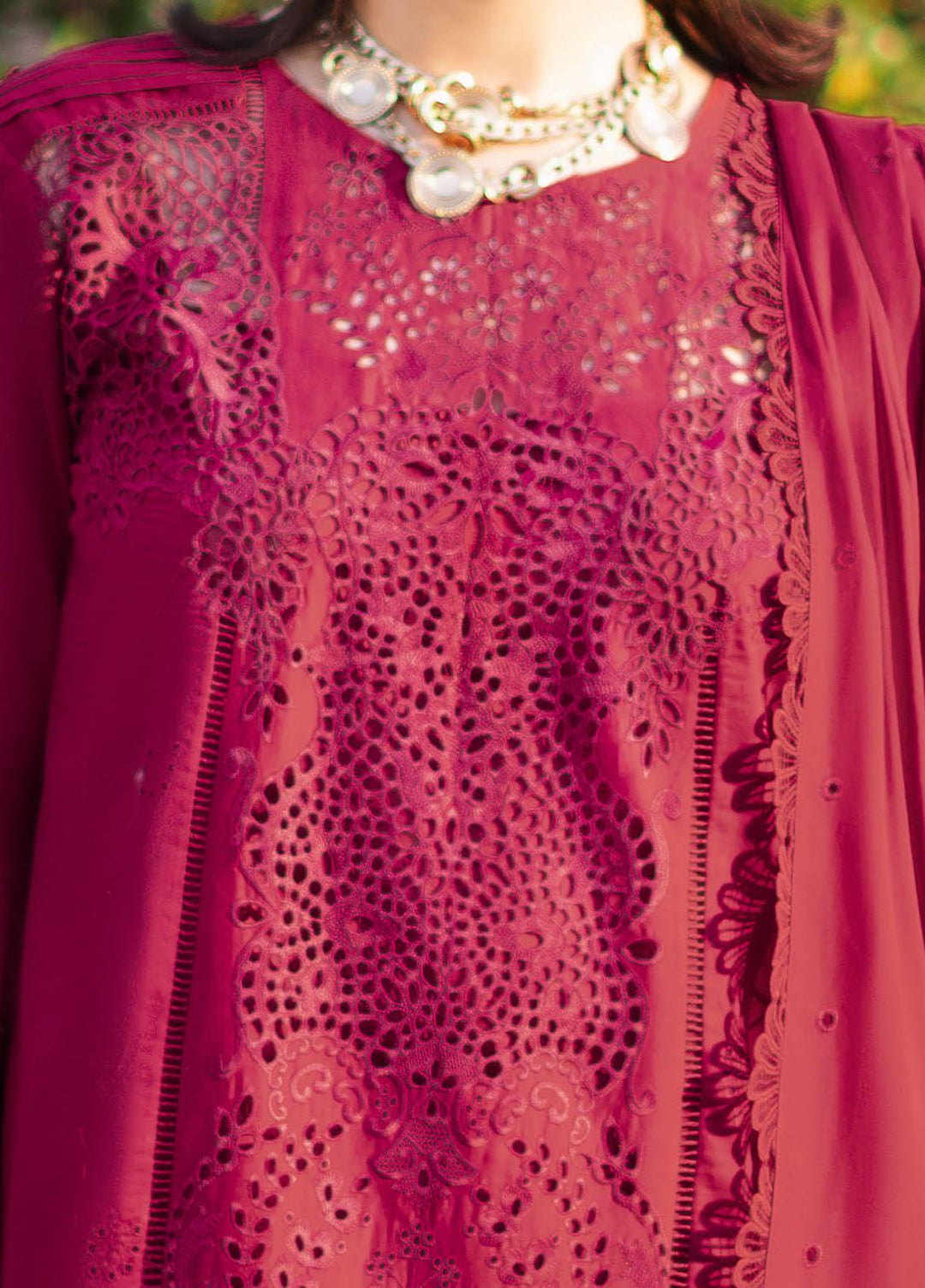 Manara - Dhanak 3-Piece Unstitched Embroidered Suit