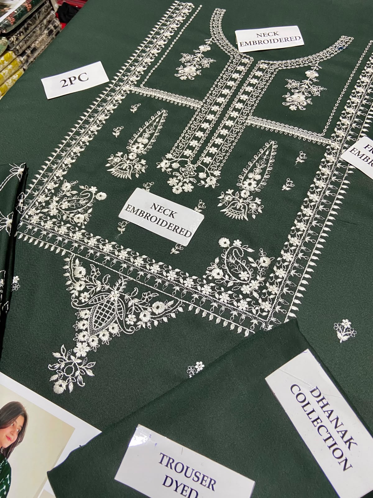 2 Piece - Unstitched Dhanak Embroidered Suite