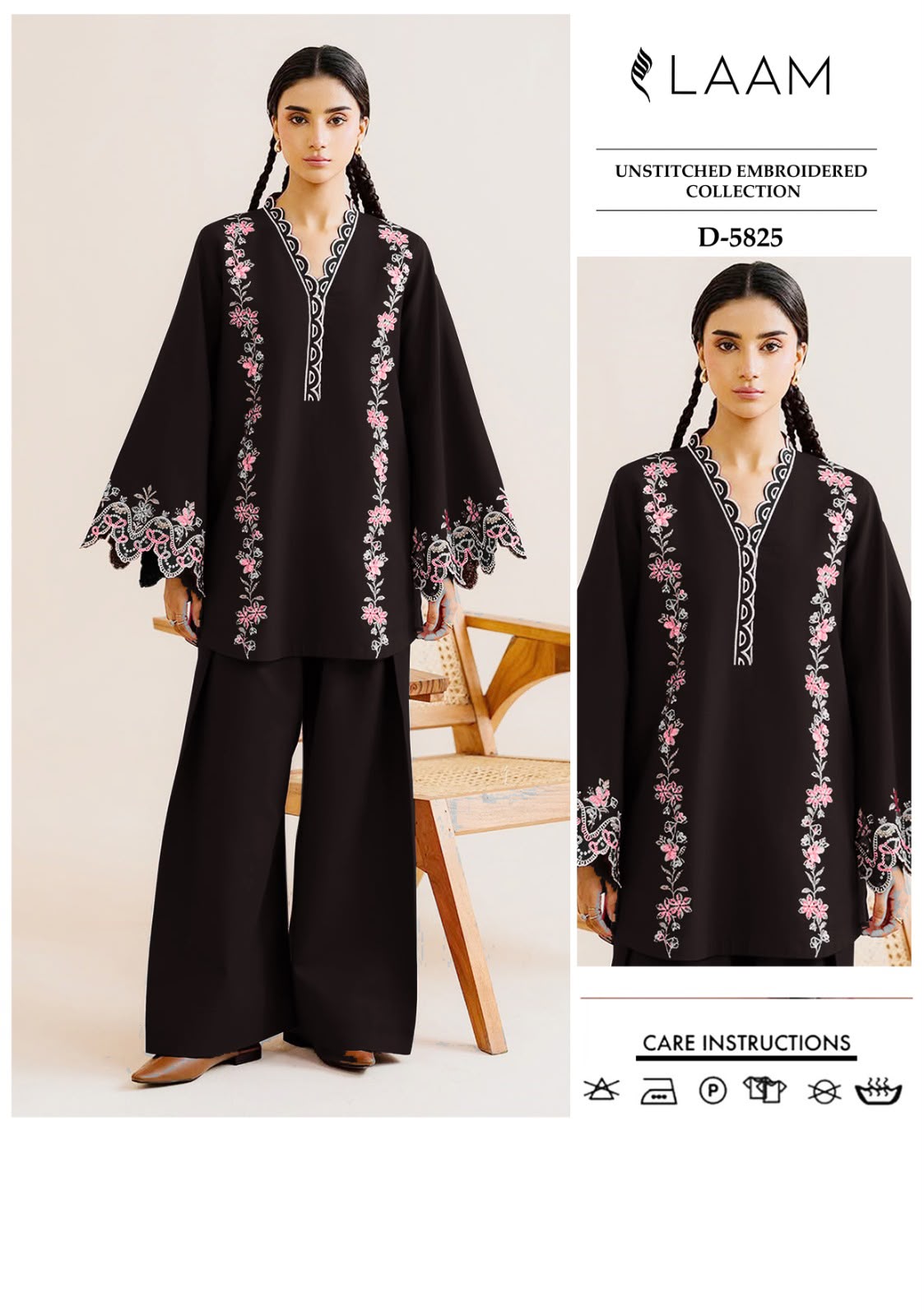 2 Piece - Unstitched Dhanak Embroidered Suite