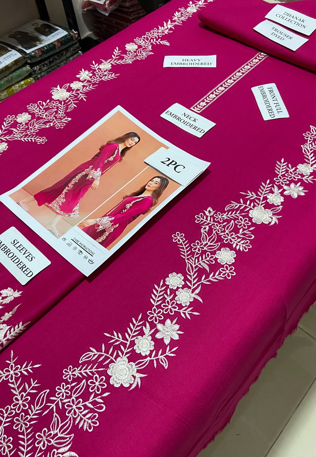 2 Piece - Unstitched Dhanak Embroidered Suite