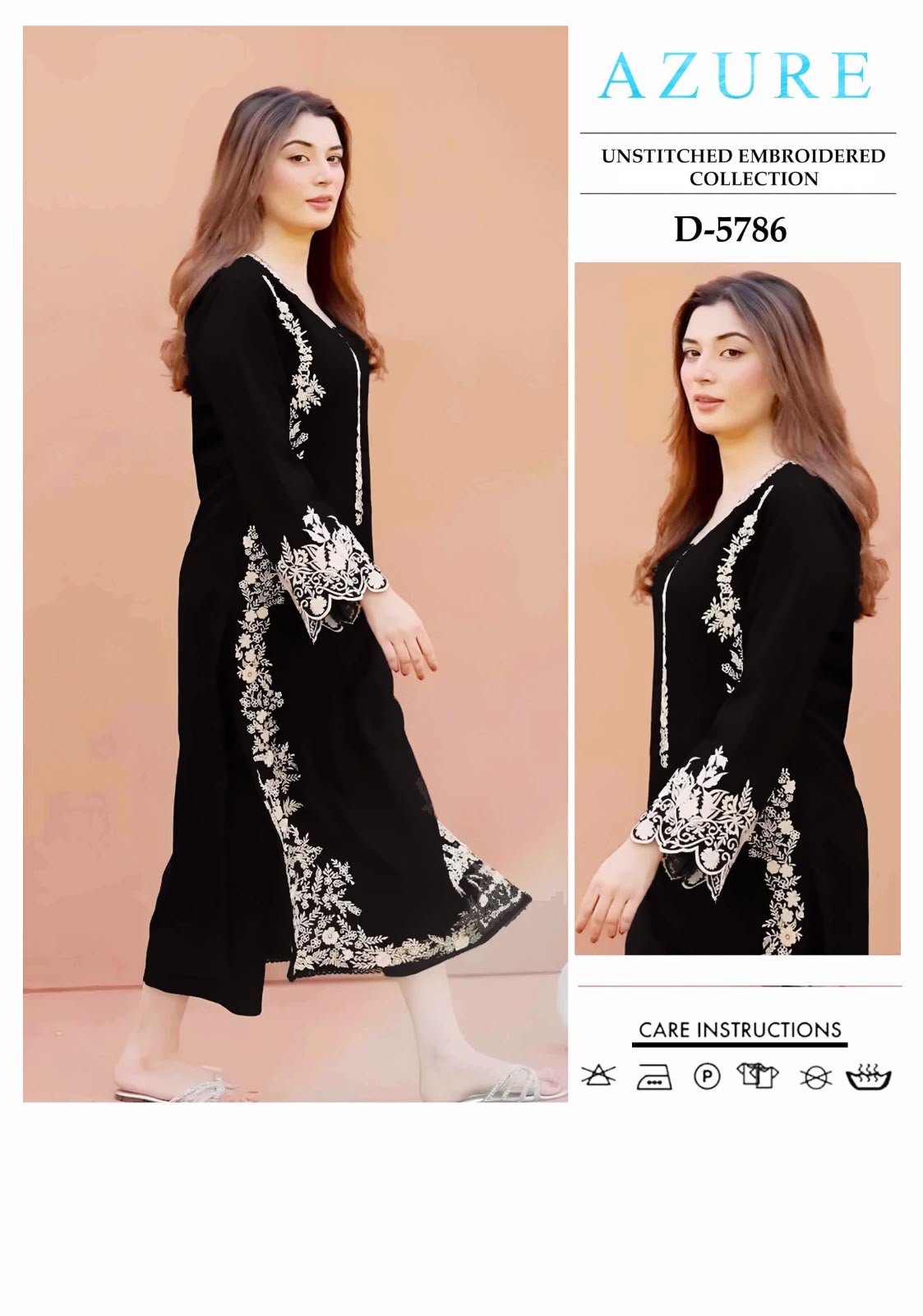 2 Piece - Unstitched Dhanak Embroidered Suite