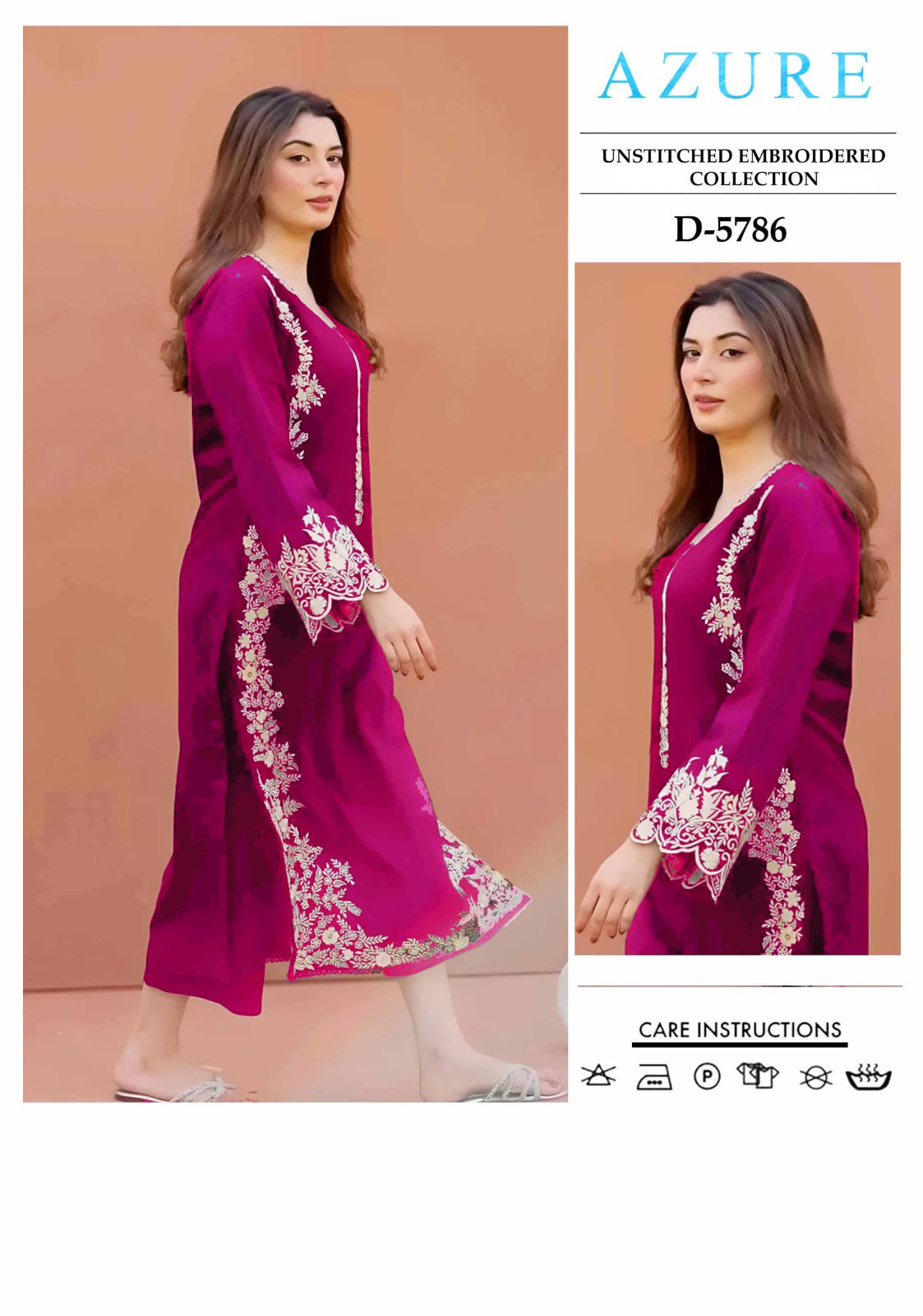 2 Piece - Unstitched Dhanak Embroidered Suite