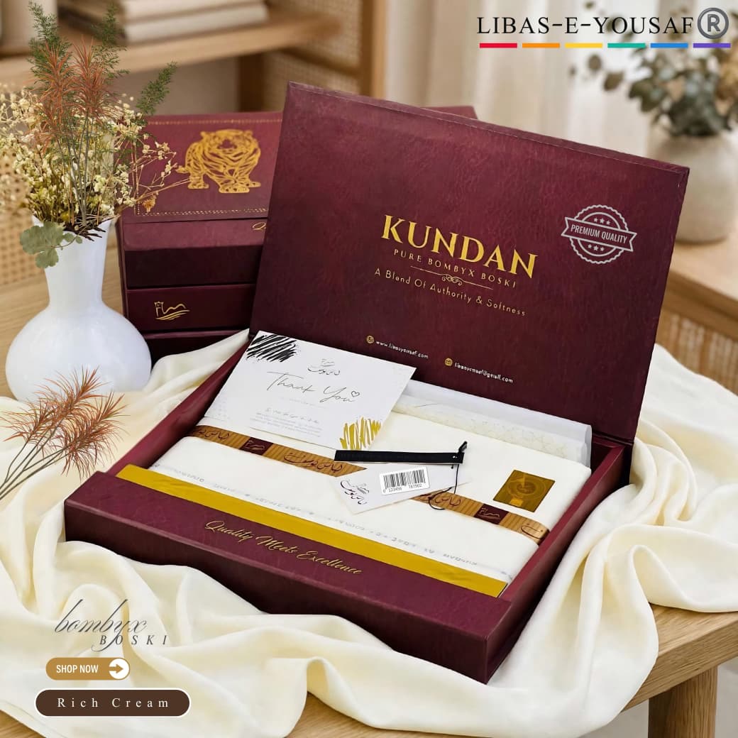 𝙆𝙐𝙉𝘿𝘼𝙉 | LIBAS-E-YOUSAF | RICH CREAM