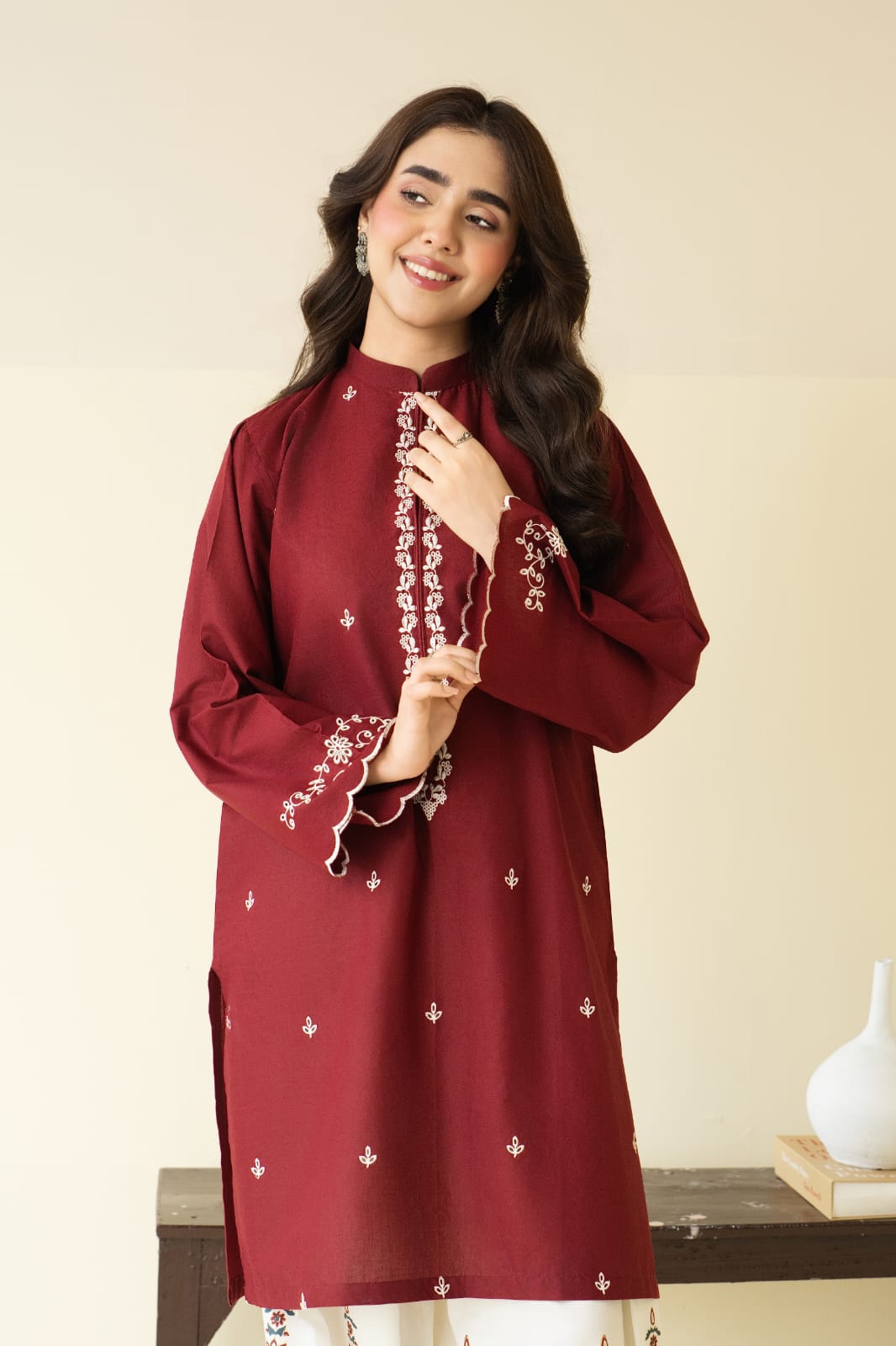 Cherry Embroidered 2pcs