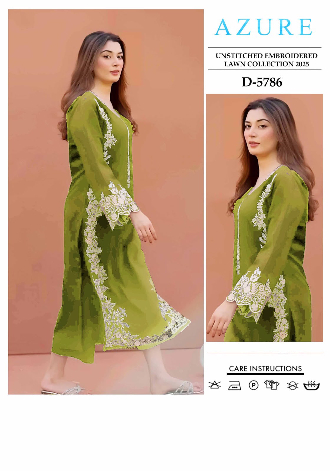 2 Piece - Unstitched Dhanak Embroidered Suite