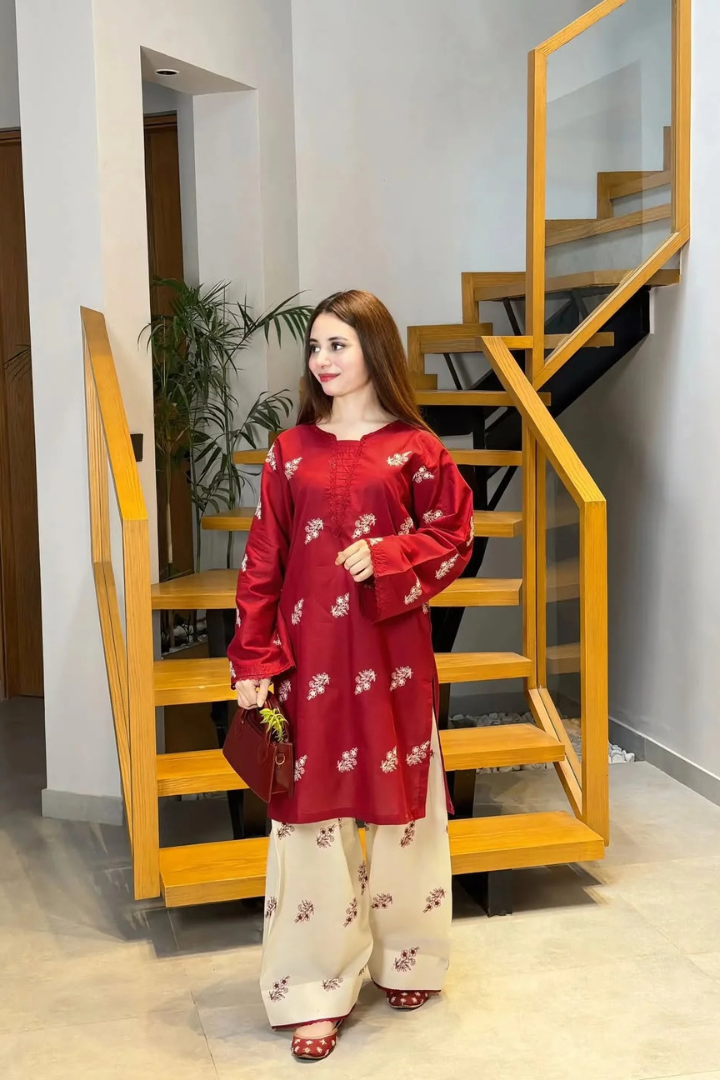 Gulnaar Unstitched 2PC Dhanak Suit