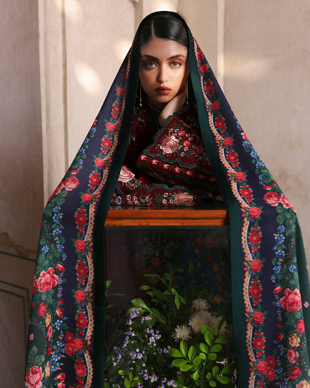Gulshan - Dhanak 3-Piece Unstitched Embroidered Suit
