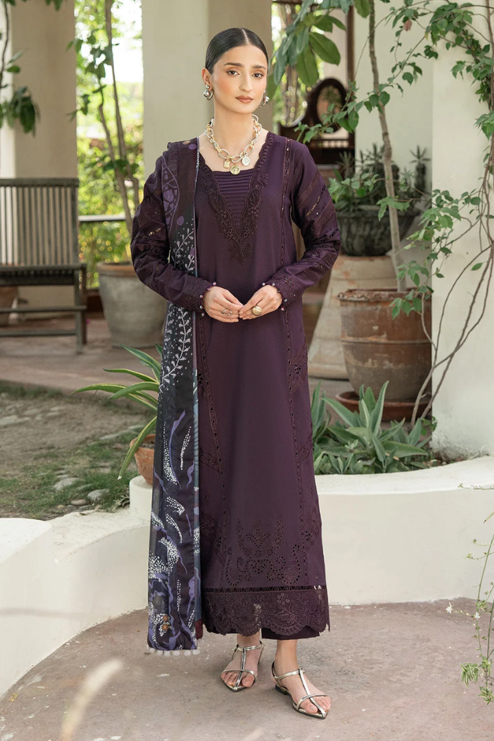 Mahjabeen - Dhanak 3-Piece Unstitched Embroidered Suit